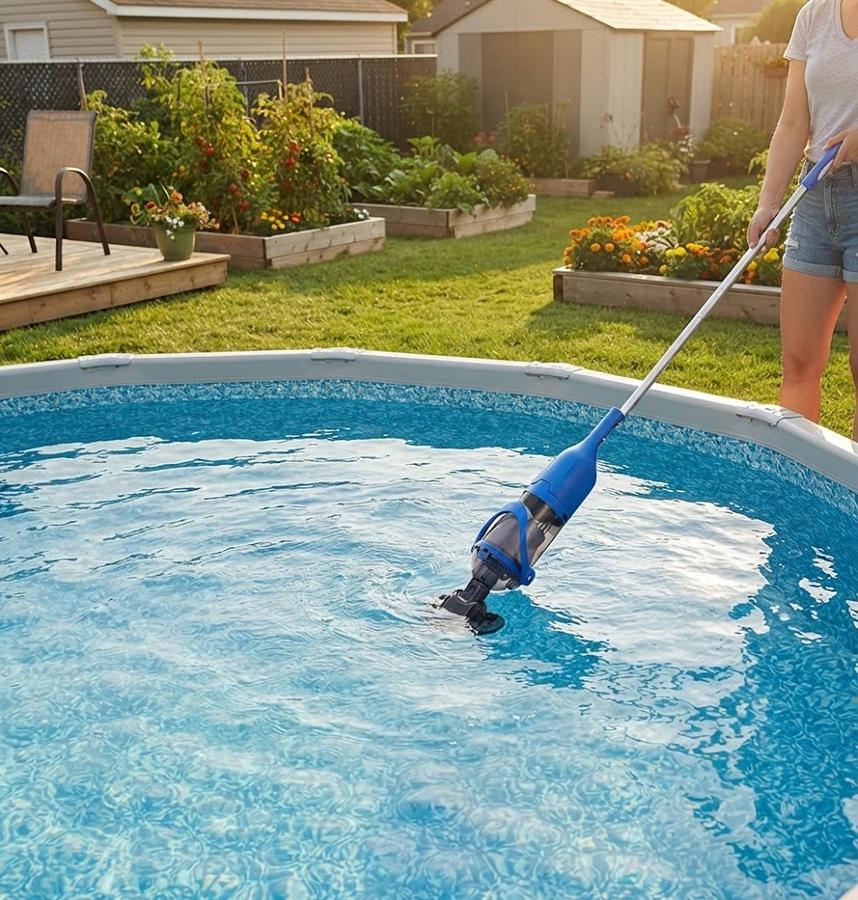 Blue Handheld Pool Vacuum