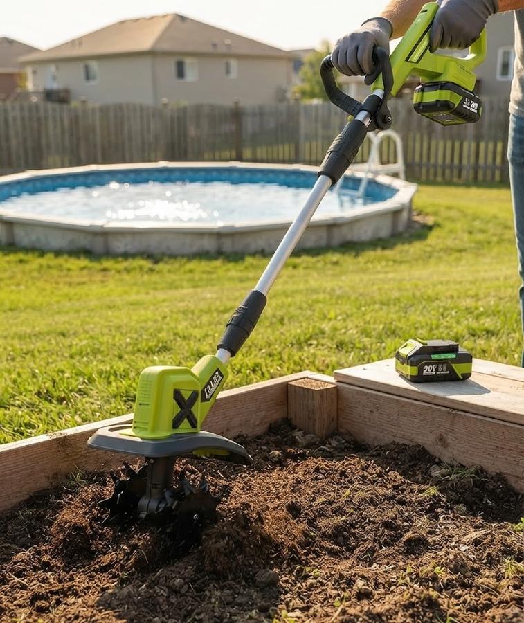 20V Cordless Garden Tiller